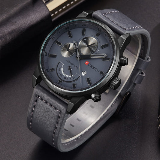 Curren Black Diamond Series Quartz Time Piece